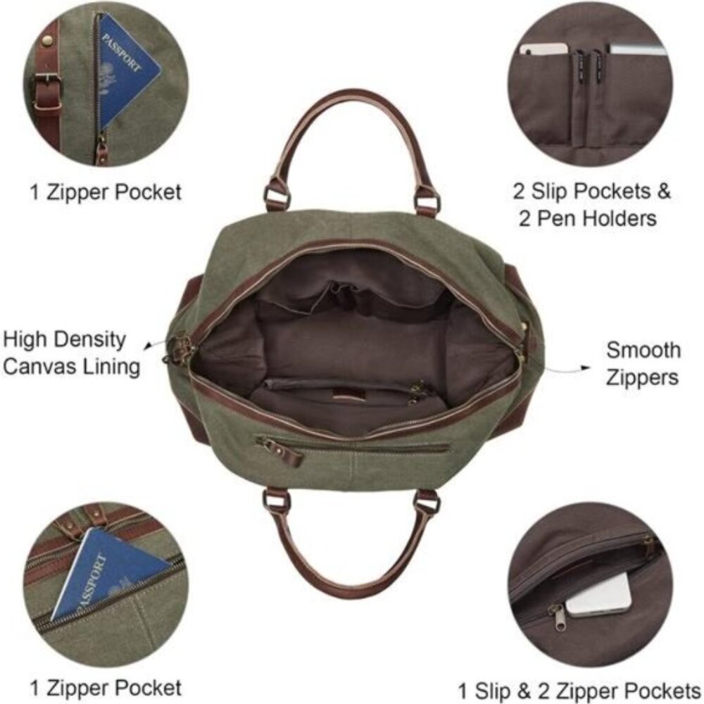 Canvas Duffel Bag for Men - Picture 5 of 7